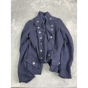 Free People Midnight Blue Double-Breasted Blazer